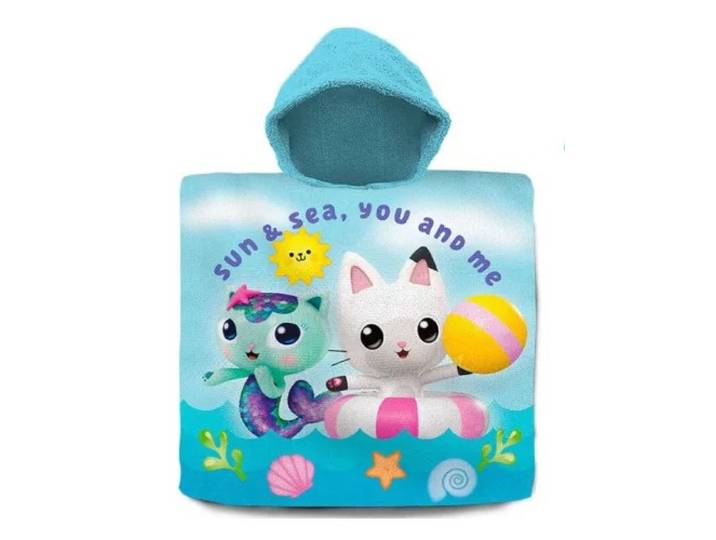 Gabby's Dollhouse poncho 60 x 120 cm