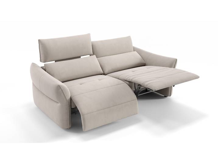Stoff Relaxsofa PERUGIA 3-Sitzer Sofagarnitur Funktionssofa Designer Couch