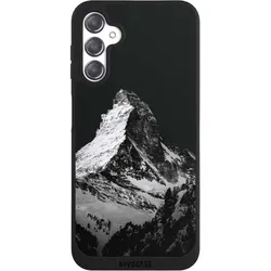 Nivocase Handyhülle für Samsung Galaxy A14 5G Hülle NIVOpure Case Schwarz Alpspitze Berg Schnee (Samsung Galaxy A14 5G), Smartphone Hülle, Schwarz