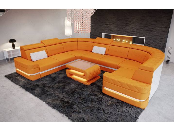 Couchlandschaft Positano U-Form in Stoff