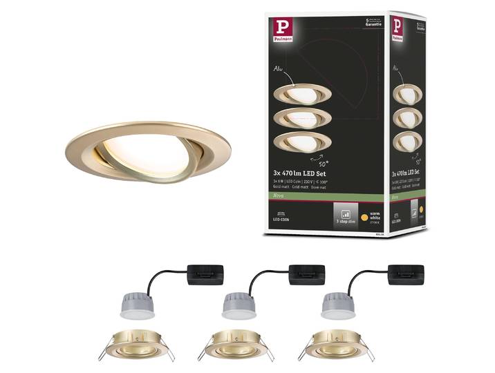 Paulmann LED encastré Nova set de base orientable