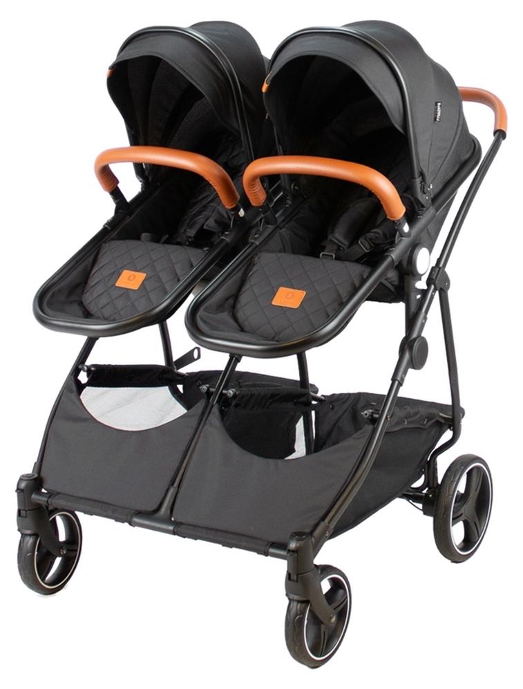BabyTrold Sibbi Duo night Geschwisterwagen für zwei Kinder mit drehbaren Sitzen und