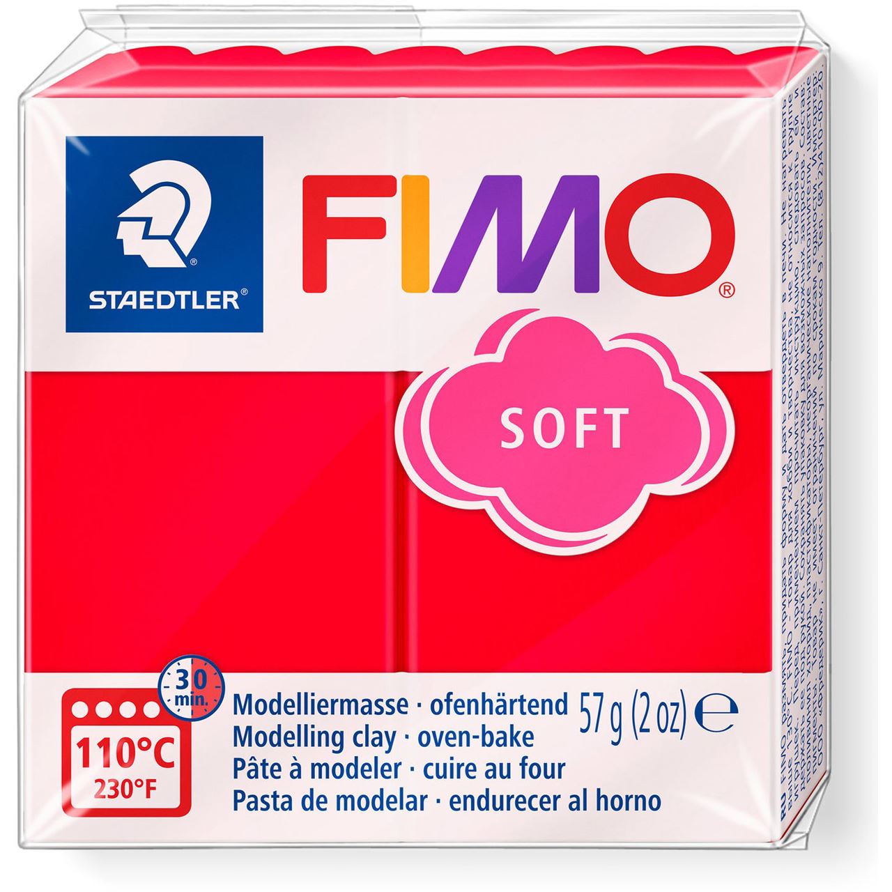 FIMO SOFT Modelliermasse, ofenhärtend, indischrot, 57 g