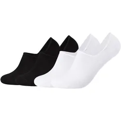 4er Pack camano Comfort Füßlinge 0800 - black white 39-42