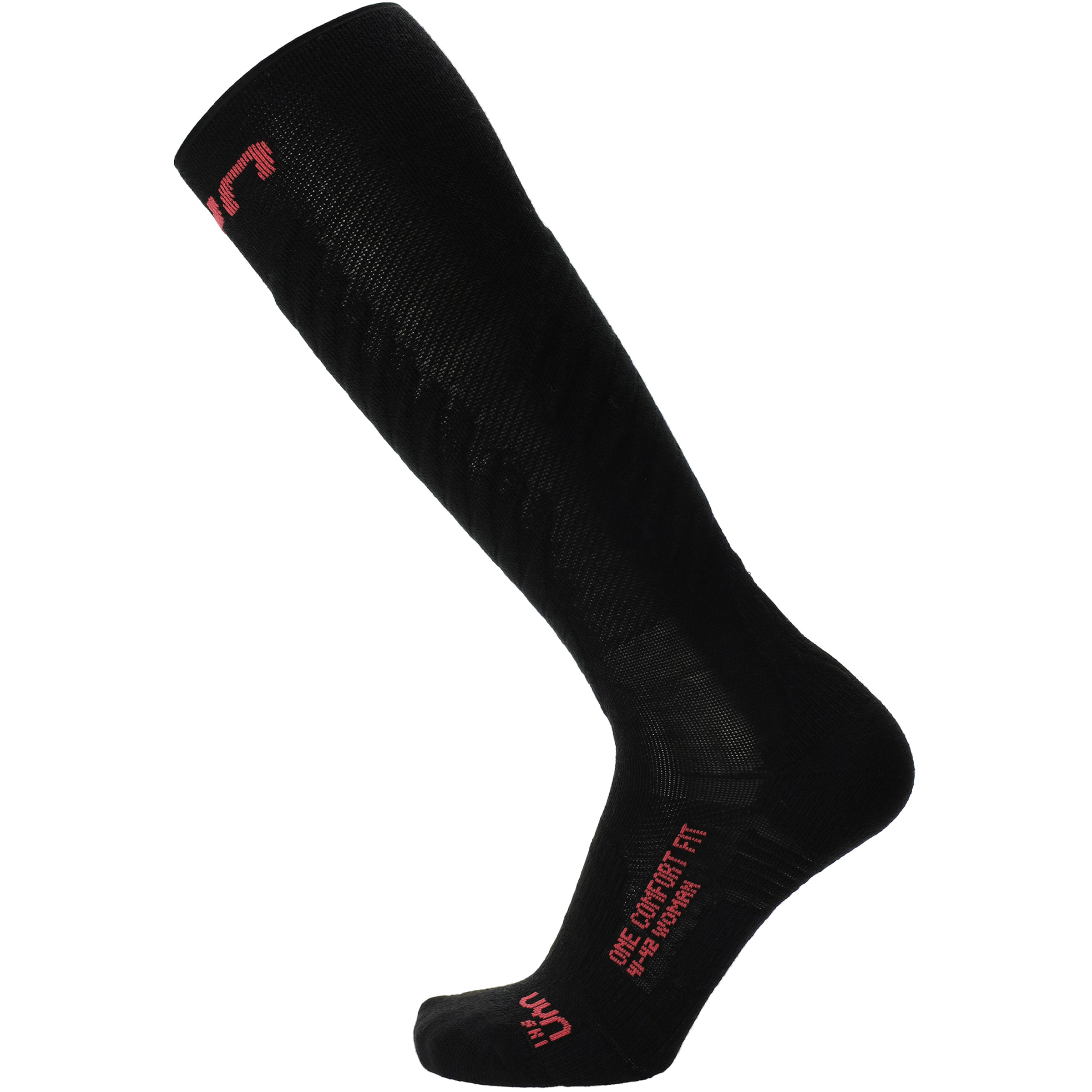Uyn Ski One Comfort Fit Damen Skisocken schwarz Größe 39 Skifahren Elastisch Merinowolle