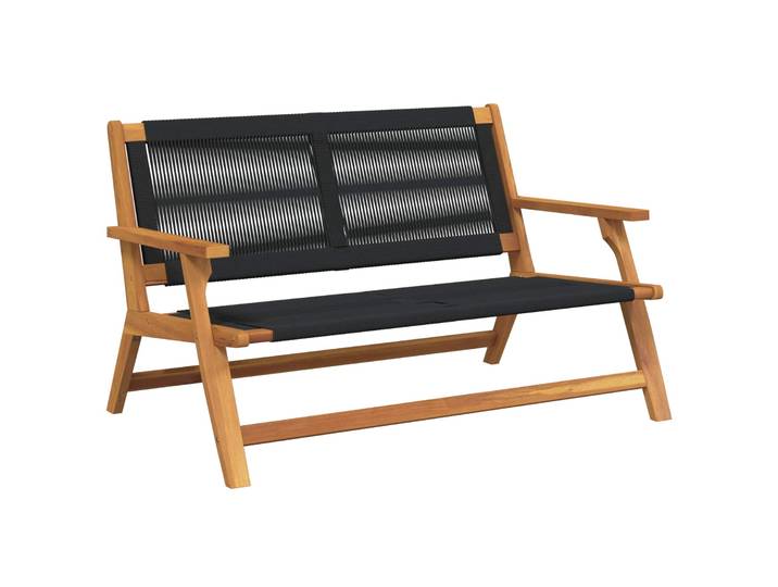 vidaXL Garten Relax Bank Schwarz Massivholz Akazie