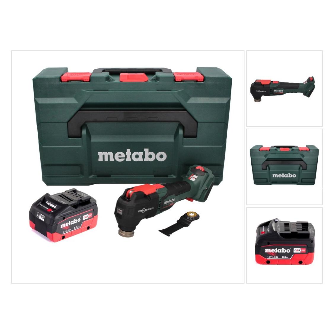 Metabo MT 18 LTX BL QSL Akku Multitool 18 V Brushless Starlock Plus + 1x Akku 8,0 Ah + metaBOX - ohn (Oszillationswerkzeug) (613088840)