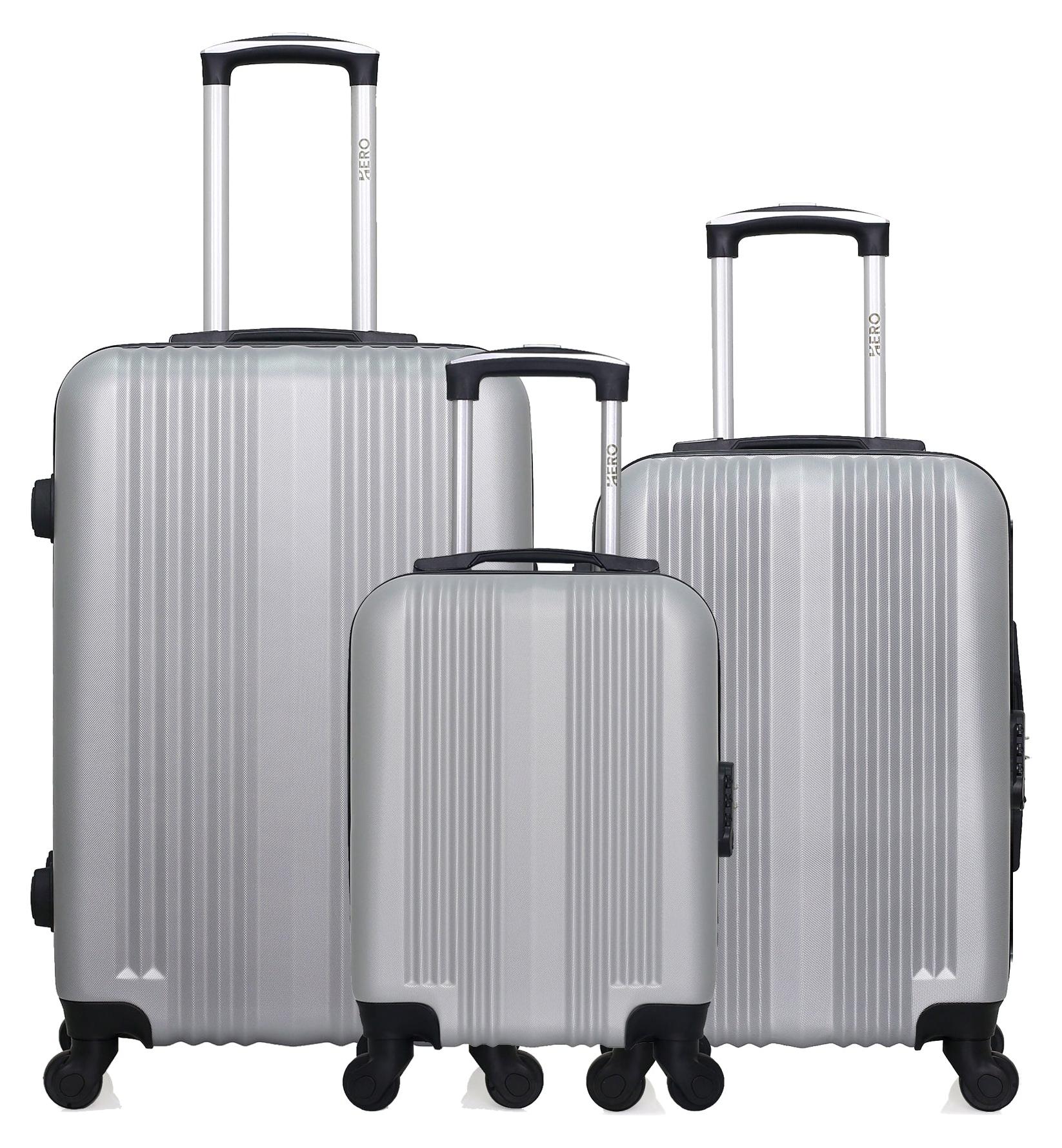 HERO - 3er-Set - Wochenendkoffer, Handgepäckkoffer und Handgepäckkoffer XXS LIPARI