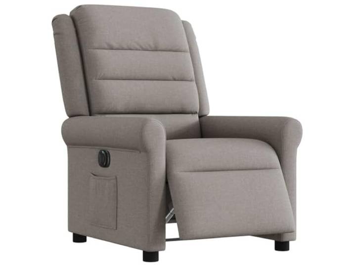 vidaXL Relaxsessel Elektrisch Taupe Stoff