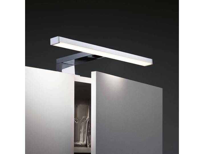 Paulmann Wandleuchte Selo, chrom / silber, für Badezimmer, Aluminium, Modern