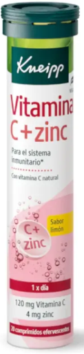 Kneipp Vitamin C + Zinc 20 Lemon Effervescent Tablets