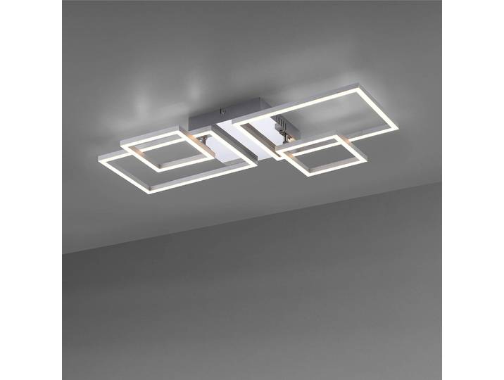 Plafonnier LED Q-Swing 65 x 8 x 34cm Argenté Fer / Aluminium / Matière plastique PC LED Module LED