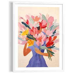 Bild SPRING GIRL (BHT 50x70x2,20 cm) - bunt - BHT 50x70x2,20 cm