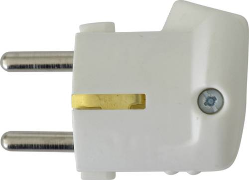 N & L 10931 Schutzkontakt-Winkelstecker Kunststoff 230V Weiß