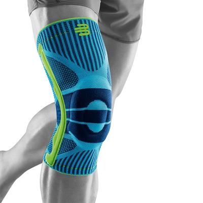 Kniebandage BAUERFEIND "Knee Support", Gr. XS, blau, Obermaterial: 57% Baumwolle, 41% Polyester, 2% Elasthan, Bandagen Kniebandage, atmungsaktives Material, aus Baumwolle, Polyester und Elasthan