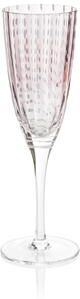 Zodax Pescara White Dot Champagne Flutes, Set of 4