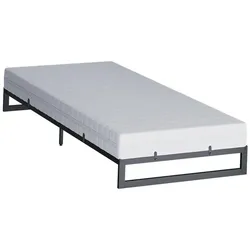 VitaliSpa, Bett, Bettgestell Lenora, Schwarz, 90x200 mit Matratze (90 x 200 cm)