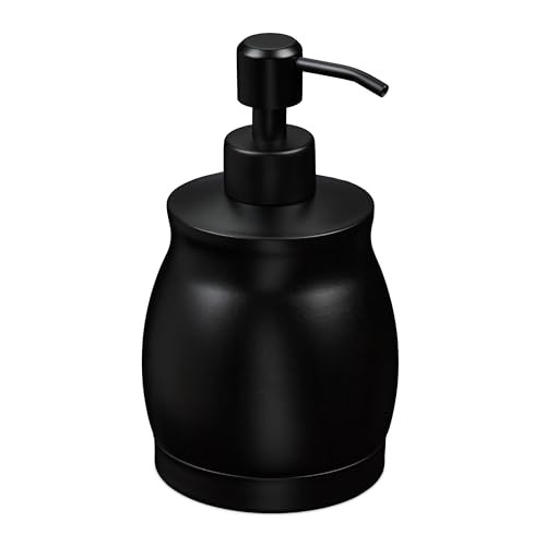Relaxdays Zeeppompje zwart rvs 390 ml