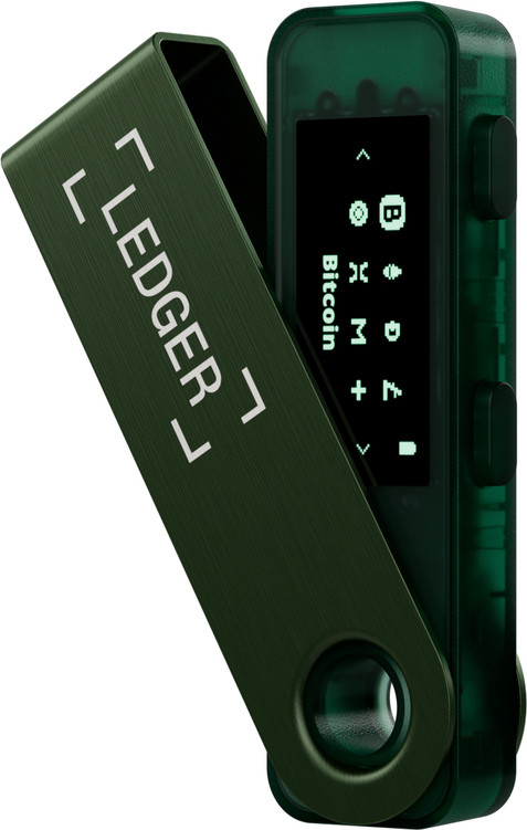 Ledger Nano S Plus Hardware-portemonnee voor Bitcoin, Ethereum en NFT, Groen