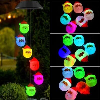 Uplifted Finds Solar Butterfly Wind Chime Atmosphere Landscape Decoration Lamp santa Claus