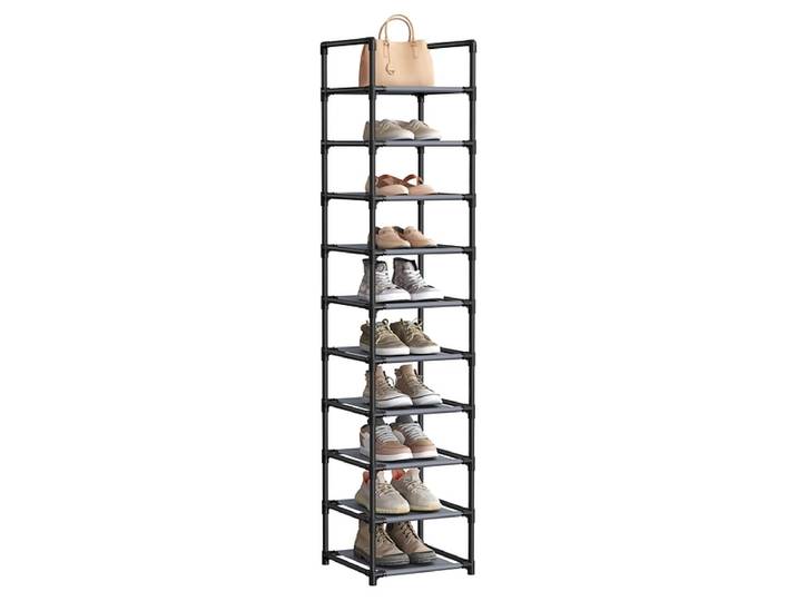 Schuhablage SONGMICS 10 Paar Schuhe grau