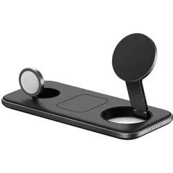Satechi Qi2 Trio (45 W), Wireless Charger, Schwarz