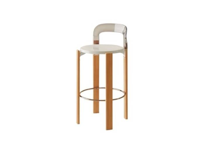 VNCdfhETs Barstuhl Minimalistischer Barhocker Aus Holz Mit Rückenlehne for Restaurants Barhocker(Grey)