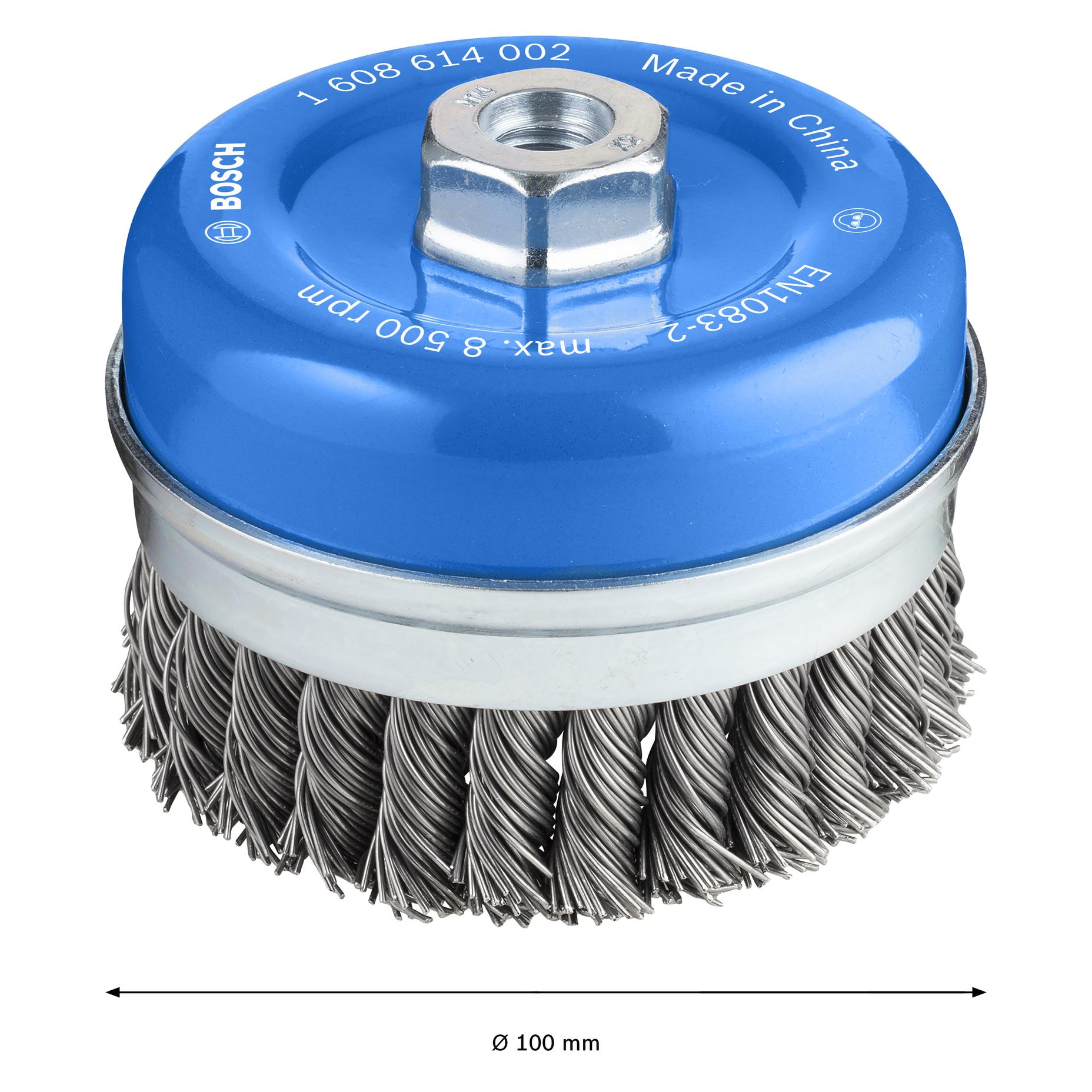 Bosch Professional Zubehör PRO Metal heavy Topfbürste, 100 x 0,8 mm, Gewinde (1608614002)