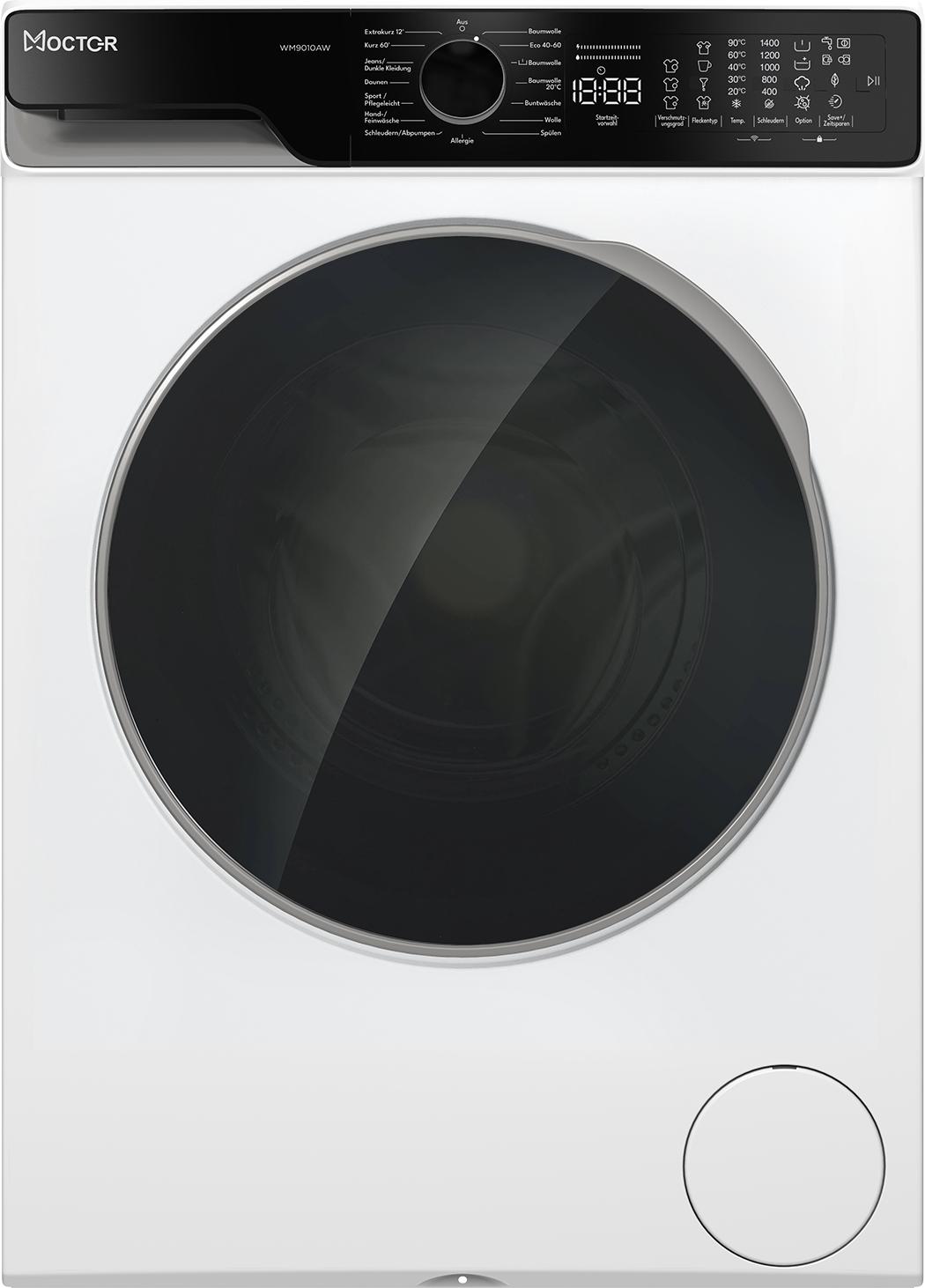 Moctor WM9010AW Waschmaschine Serie9 10kg Aquastop Microfaserfilter Moctor App
