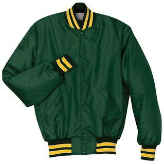 Holloway 229140 Heritage Jacket in Dark Green/Light Gold/White size XL   Nylon
