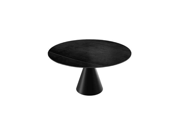 Ausziehbarer Designer Esstisch „New Icone“, in verschiedenen Grössen Keramik Titan 100-150 x 150 cm Akante Design