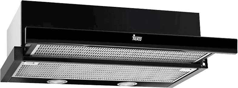 Campana telescópica - Teka TL 6310, 2 Velocidades, 332 m³/h, 60 cm, Negro