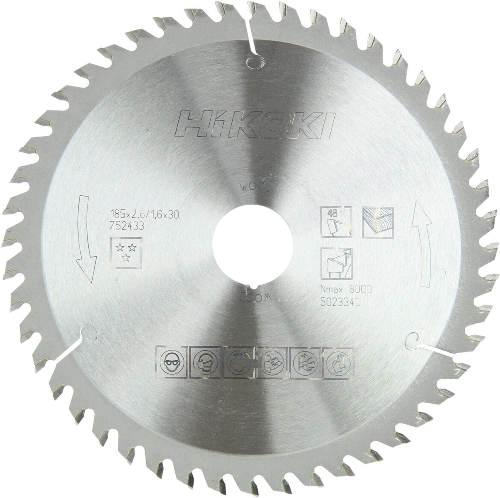 HiKOKI Kreissägeblatt TCT 185 x 30 Z48 Wechselzahn Holz (752433)