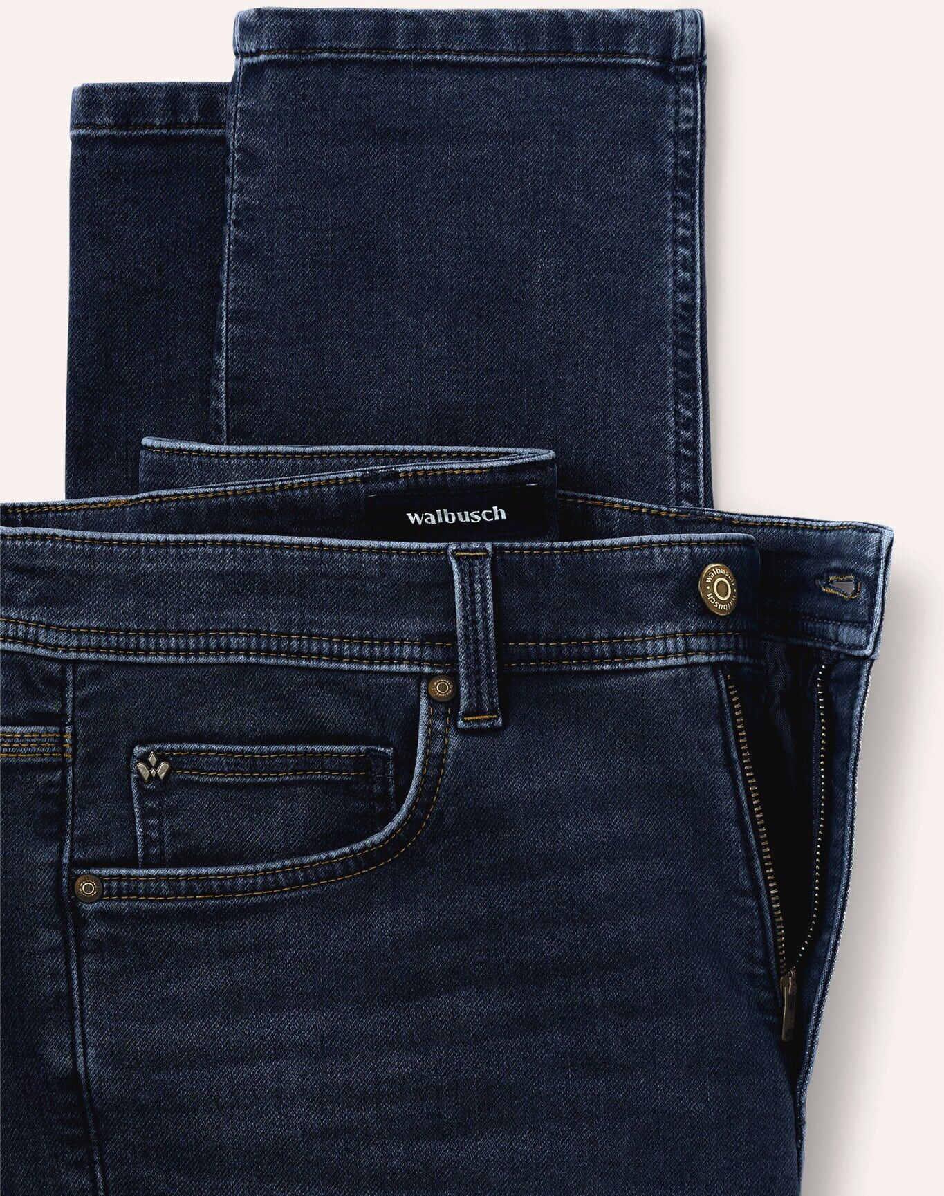 Walbusch Jogger-Jeans Superstretch, Regular Fit#normale Größen#schlanke Größen#untersetzte Größen, Farbe Blau, 29, super elastisch sportlicher Look Herren