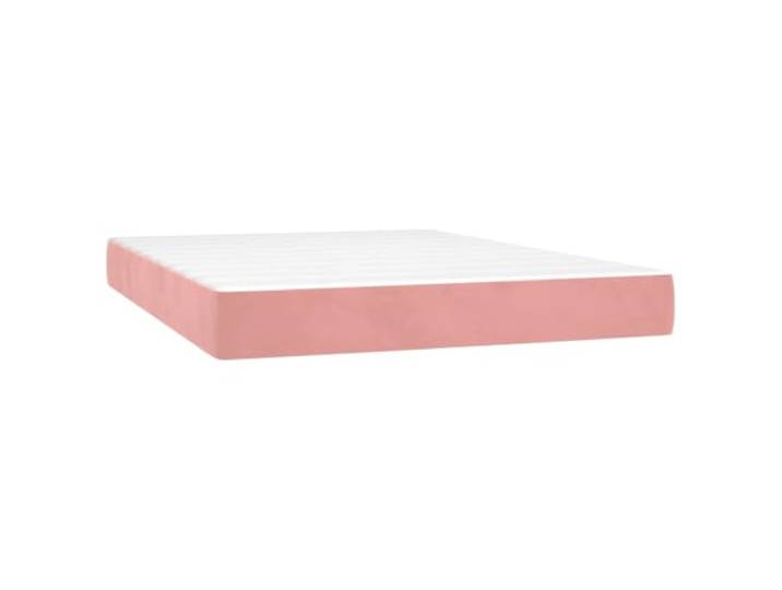 HBBMGYD Matratze, Velours, Rosa, 140 x 190 x 20 cm, Taschenfedern Weicher Samt, Einzelfedern, Komfortschaum, mittelhart, glatte Oberfläche