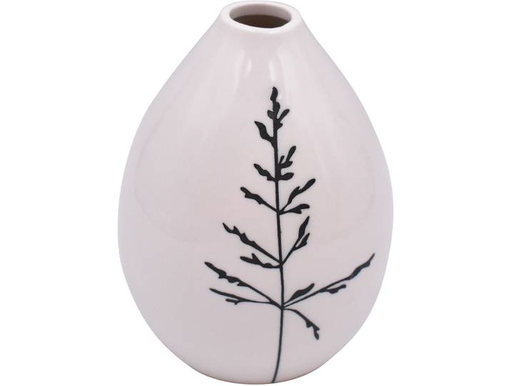 Vase Natural weiss Keramik D 9 H 12 cm