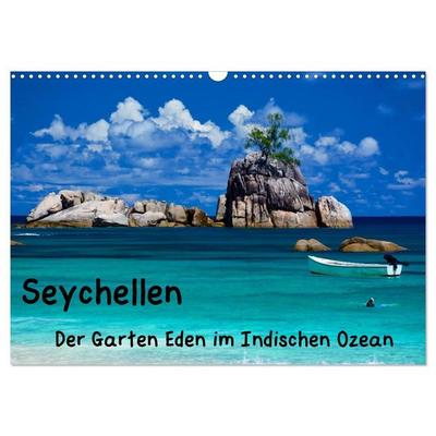 Seychellen - Der Garten Eden im Indischen Ozean (Wandkalender 2027 DIN A3 quer), CALVENDO Monatskalender