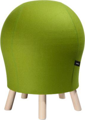 Hocker Sitness Alpine, mit integriertem Gymnastikball, Bezug 75 % Schurwolle, grün