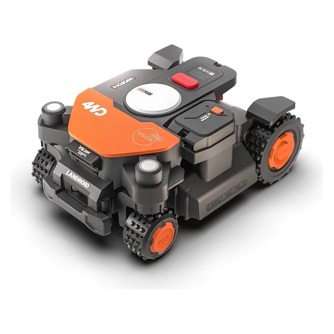 Worx Kraftig firehjulstrukket klipper med AI-kamera for automatisk mapping Kraftfuld firehjulstrukket... (1000 m²) (WR341E)