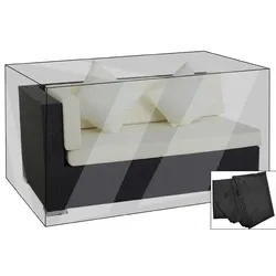 OUTFLEXX Premium Abdeckhaube passend z.B. für theBox 2er-Ecksofa Arml. re., schwarz, 147x87x68cm, wasserbeständig