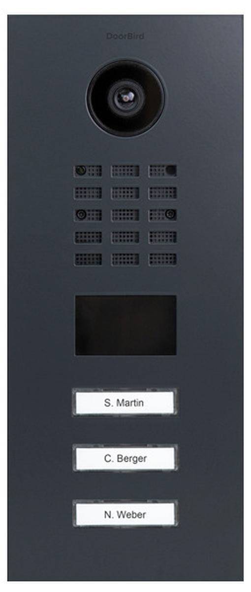DoorBird D2103V, 720p, 140°, 100°, 10 m, IR, Schwarz