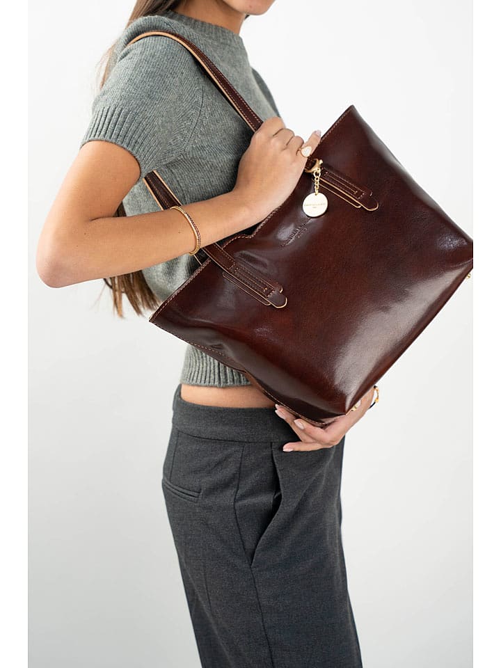 Christian Laurier Leder-Schultertasche "Eden" in Braun - (B)38 x (H)23 x (T)15 cm - onesize