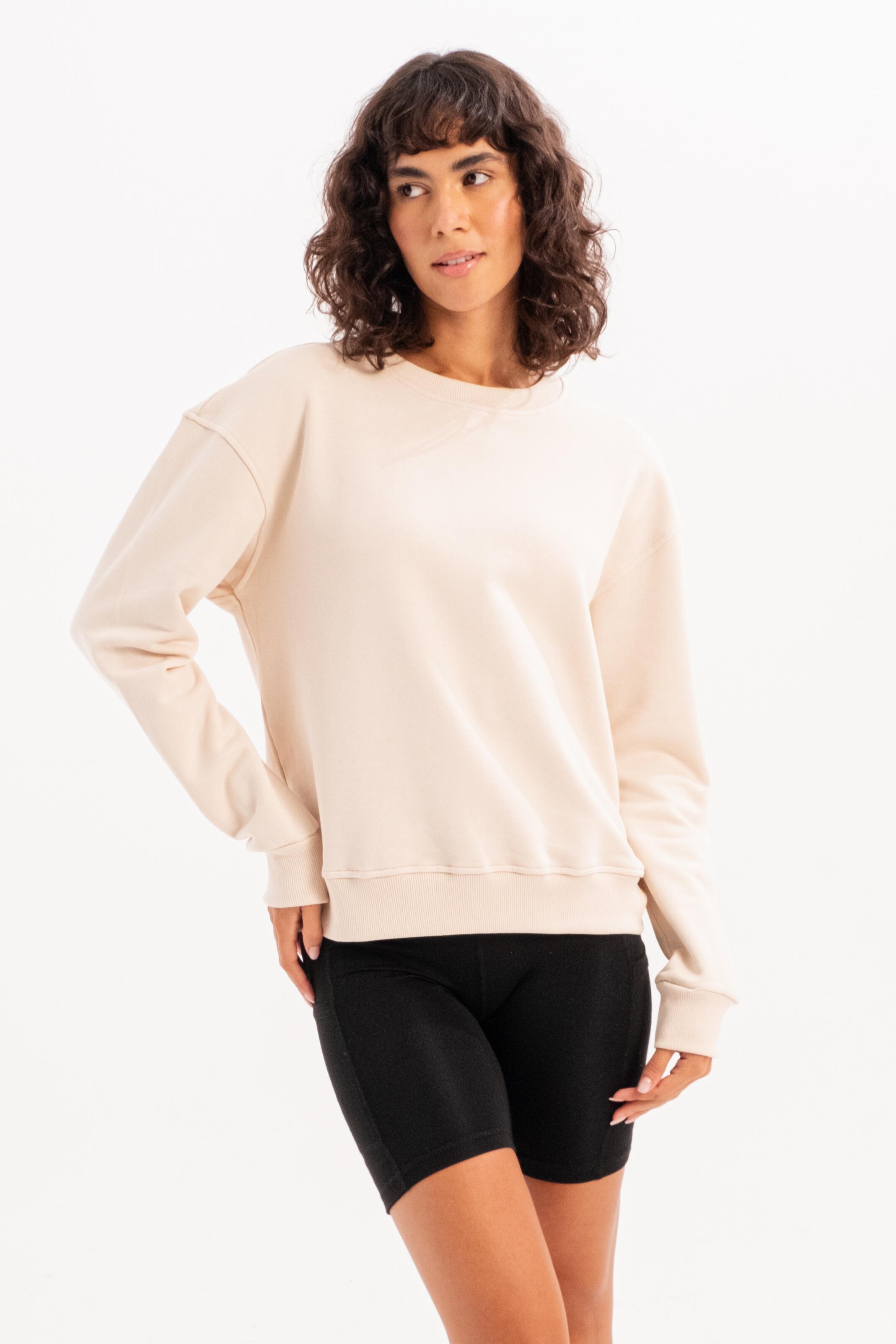 Haut de survêtement sweat-shirt pour femme JUSTEVER Crew Neck Basic Fit - Aura