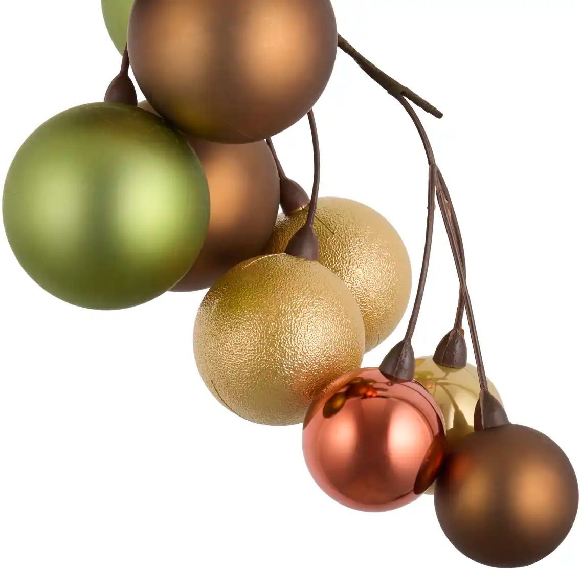 Höffner Anhänger Weihnachtskugeln   ¦ grün ¦ Kunststoff,Eisendraht ¦ Maße (cm): H: 46