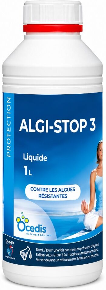 Traitement piscine OCEDIS anti-algues ALGI STOP 3 bidon 1L