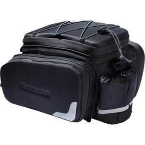 Racktime Gepäckträgertasche Odin, schwarz, 15 Liter, Umhängetasche, wasserabweisend, reflektierend