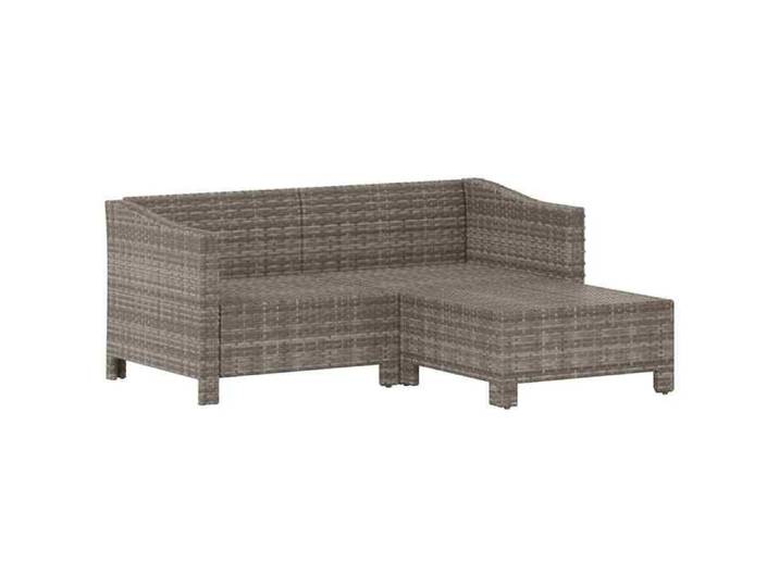 Promo“Salon de Jardin 3 pcs avec Coussins Gris 126 x 120 x 55 5 cm en résine tressée pour Jardin et Terrasse 682125