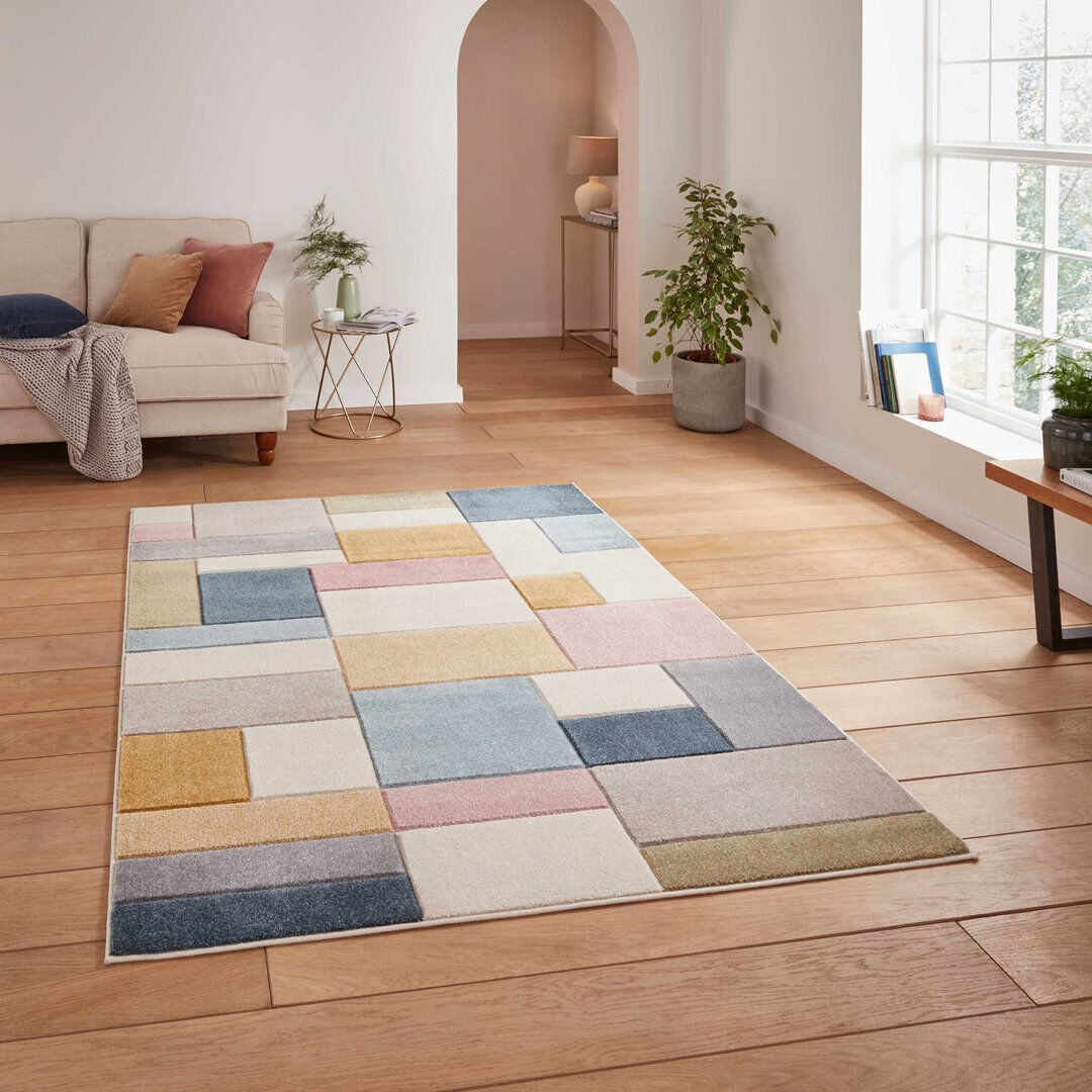 George Oliver Bairdstown area rug Machine Woven Rectangle Multi coloured Rectangle 120cm x 170cm