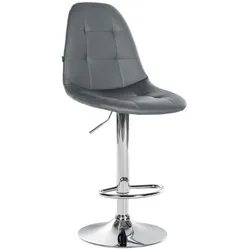 CLP Barhocker Elmore Kunstleder C   Farbe: grau, Material Gestell: Metall in Chromoptik