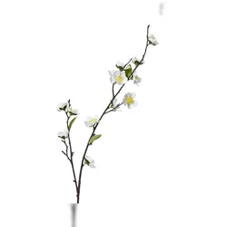 Decoris Künstlicher Kirschblütenzweig 70cm Kunstzweig Kirschzweige Kirschblüten Zweig Kunstblumen Dekozweige Hochzeitsdeko Frühlingsdeko Osterdeko Weiß